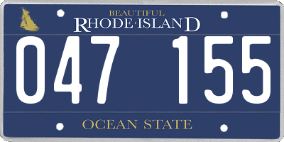RI license plate 047155