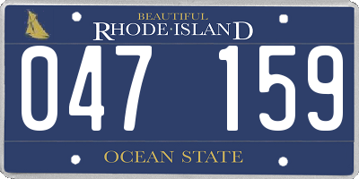 RI license plate 047159