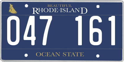 RI license plate 047161
