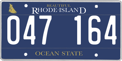 RI license plate 047164