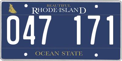 RI license plate 047171