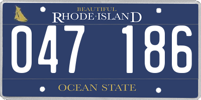 RI license plate 047186