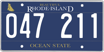 RI license plate 047211