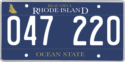 RI license plate 047220