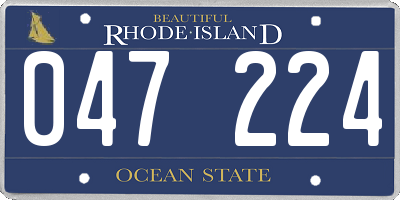 RI license plate 047224