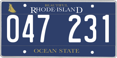 RI license plate 047231