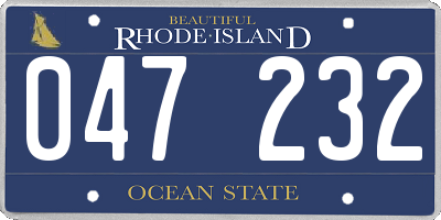 RI license plate 047232