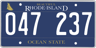 RI license plate 047237
