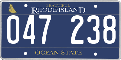 RI license plate 047238