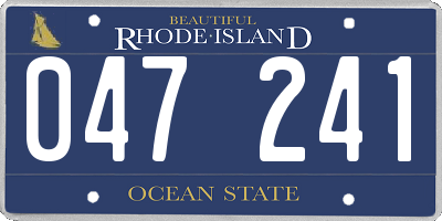 RI license plate 047241