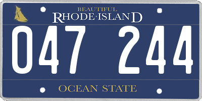 RI license plate 047244