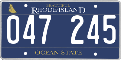 RI license plate 047245