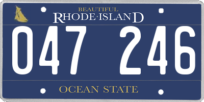 RI license plate 047246