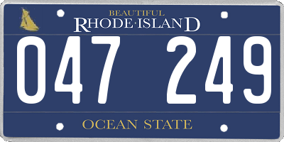 RI license plate 047249