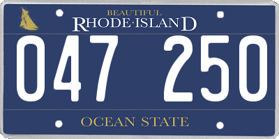 RI license plate 047250