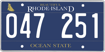 RI license plate 047251
