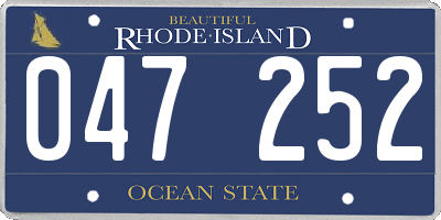 RI license plate 047252