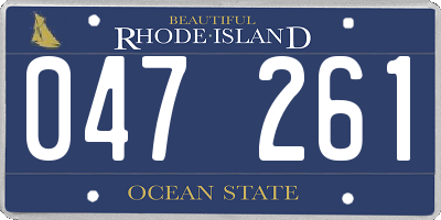 RI license plate 047261