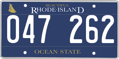 RI license plate 047262