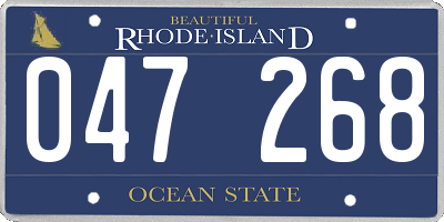 RI license plate 047268