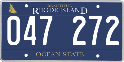 RI license plate 047272