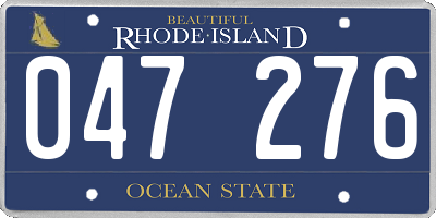 RI license plate 047276