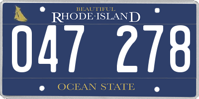 RI license plate 047278