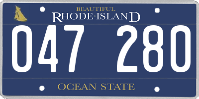 RI license plate 047280