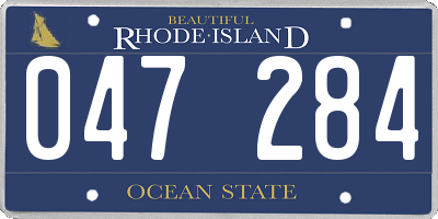 RI license plate 047284