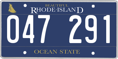 RI license plate 047291
