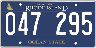 RI license plate 047295