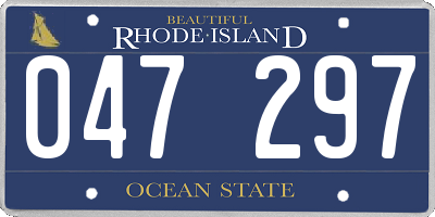 RI license plate 047297