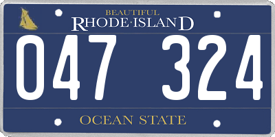 RI license plate 047324