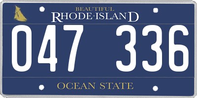 RI license plate 047336