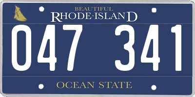 RI license plate 047341