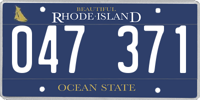 RI license plate 047371