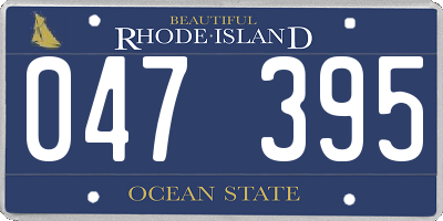 RI license plate 047395