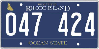 RI license plate 047424