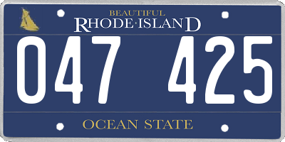 RI license plate 047425