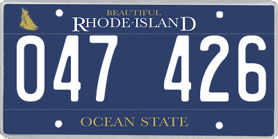 RI license plate 047426