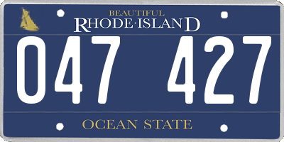 RI license plate 047427