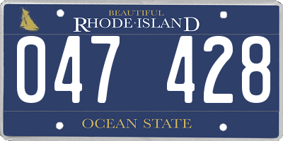 RI license plate 047428