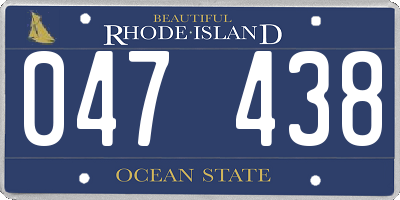 RI license plate 047438