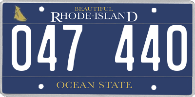 RI license plate 047440