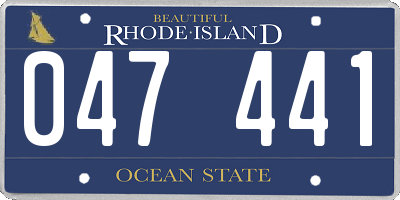 RI license plate 047441