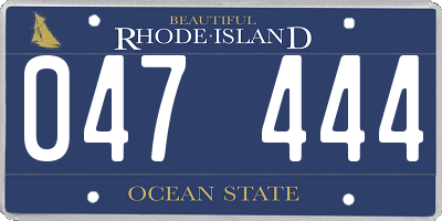 RI license plate 047444