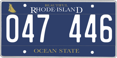 RI license plate 047446
