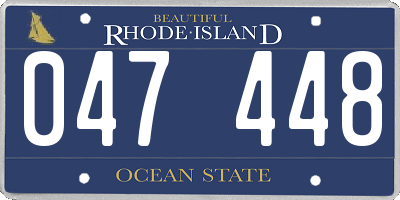 RI license plate 047448