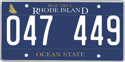 RI license plate 047449