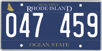 RI license plate 047459